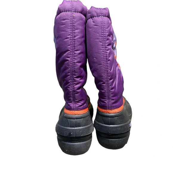 Sorel winter boots purple pattern girls lined size 4 - Picture 4 of 7
